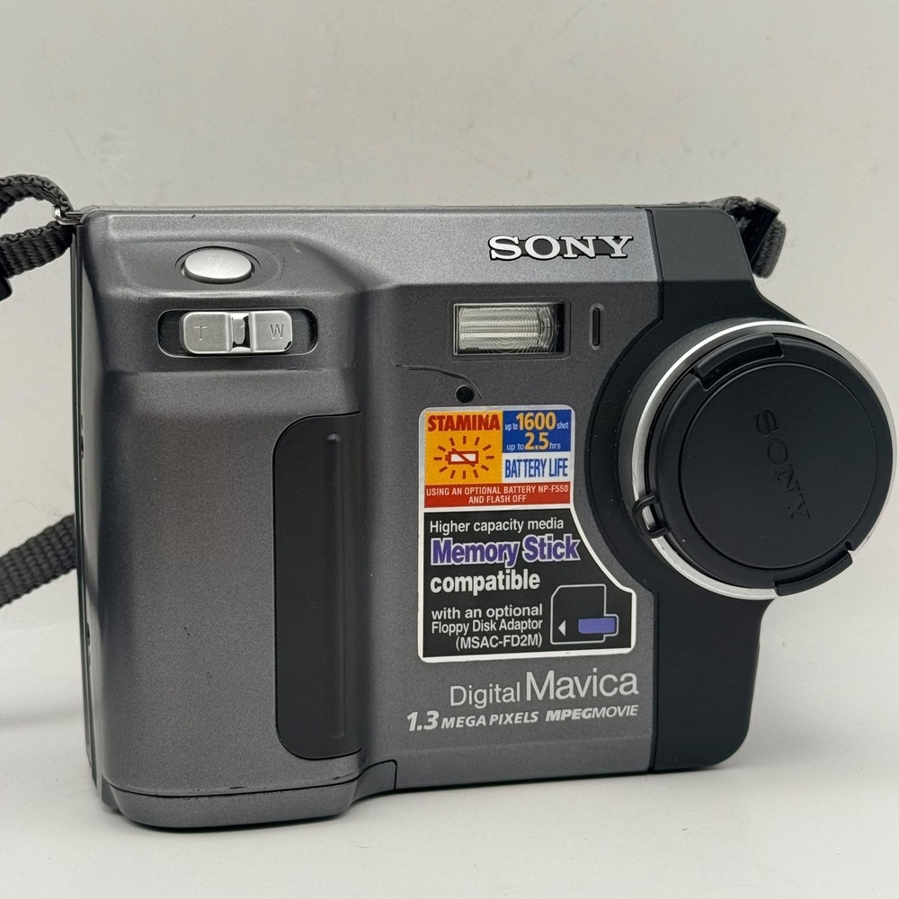 Sony Digital Mavica MVC-FD85 Camera Gray 1.3MP 3x Optical Zoom Floppy Disk Case